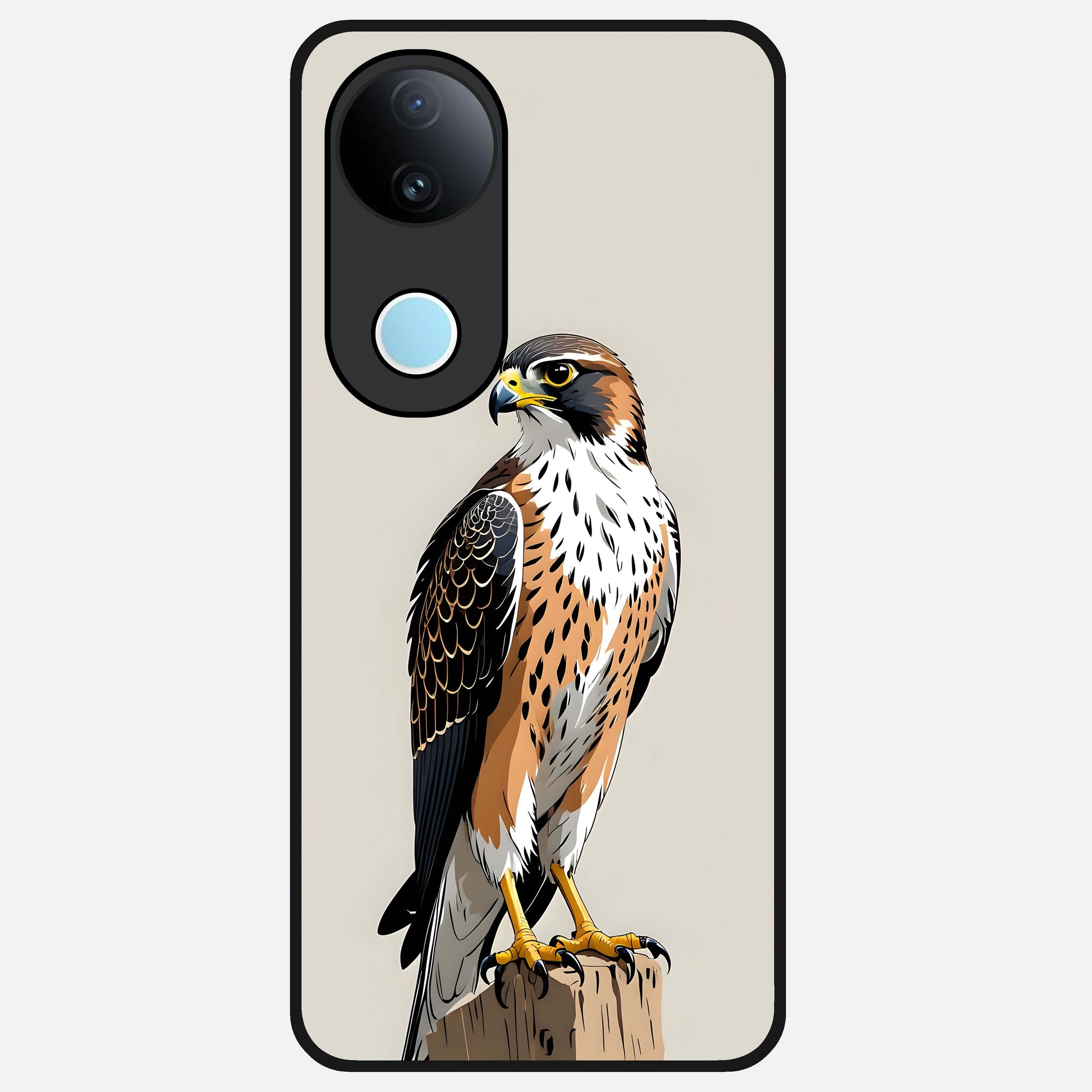  Clever Eagle Glass Case for  iQOO Z10R back cover – full design glossy printed glass finish
