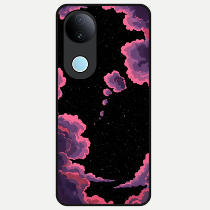  Cosmic Cloud Journey Glass Case for iQOO Z10R back cover – full design glossy printed glass finish