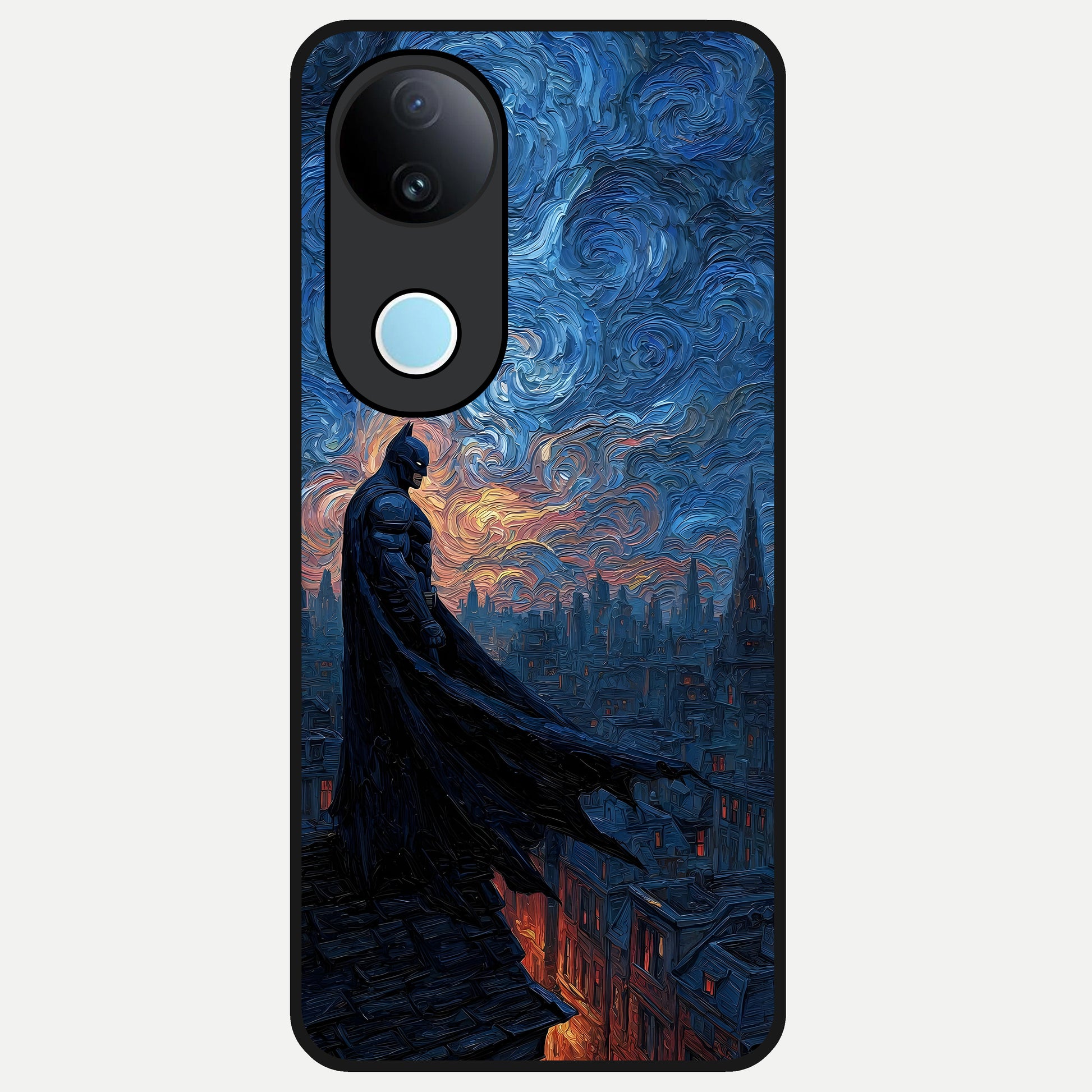  Dark Knight Dusk Glass Case for iQOO Z10R back cover – full design glossy printed glass finish