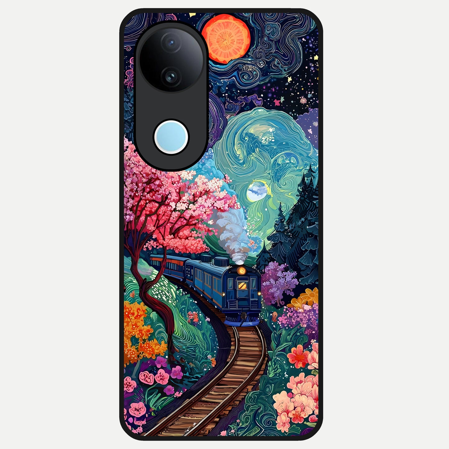  Digital Art Glass Case for  iQOO Z10R back cover – full design glossy printed glass finish