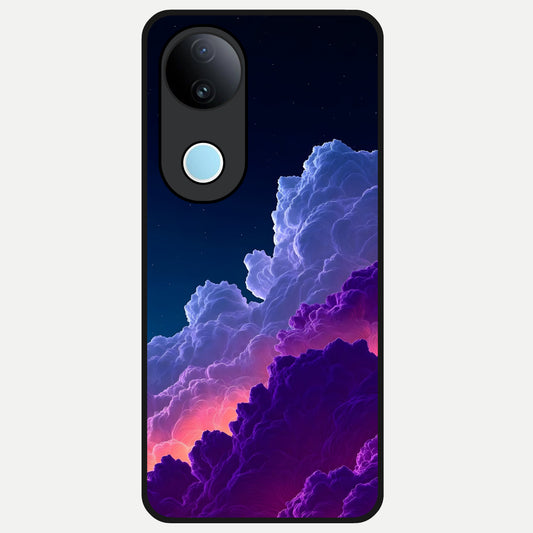  Dreamy Cloud Skies Glass Case for iQOO Z10R back cover – full design glossy printed glass finish