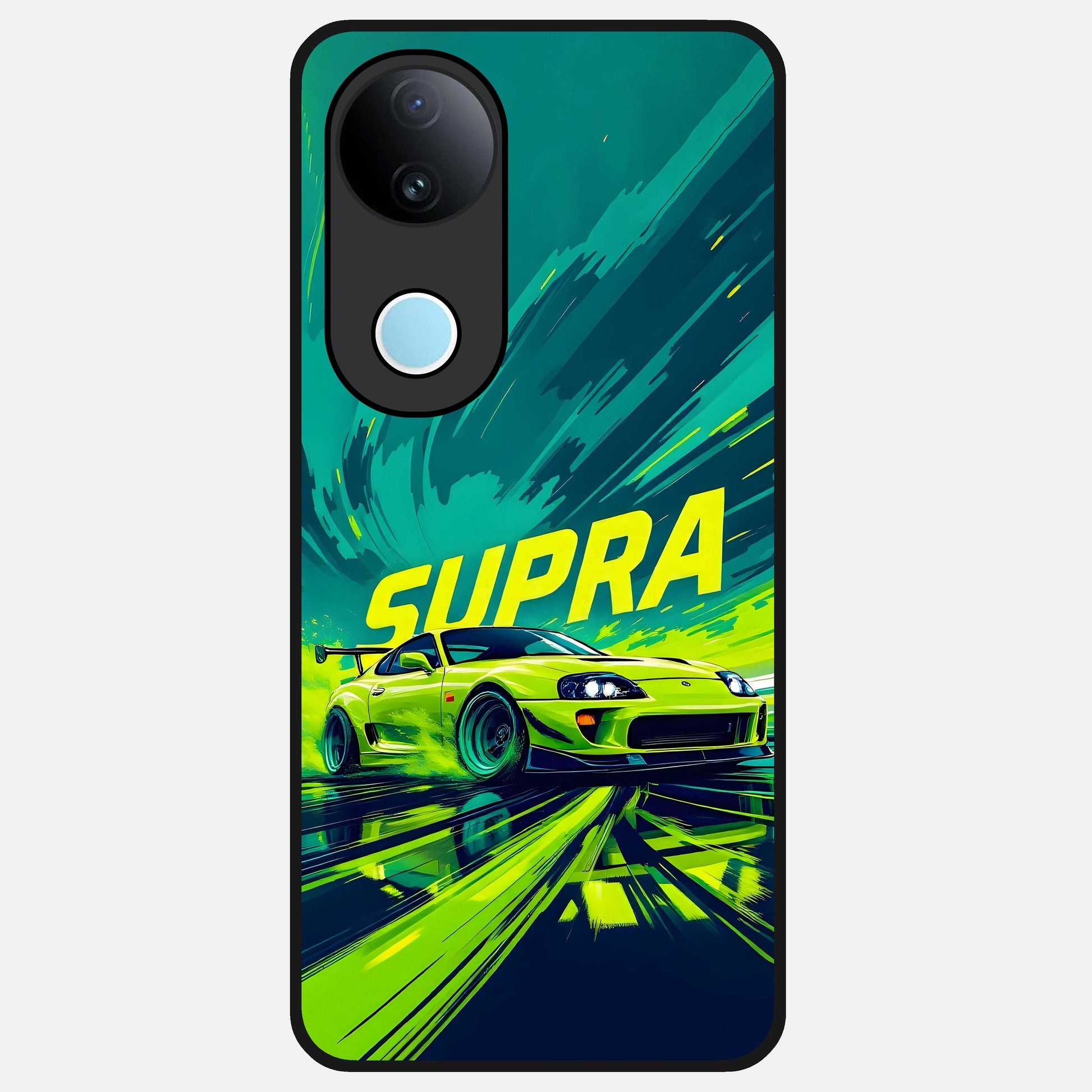  Electric Supra Thunder Glass Case for iQOO Z10R back cover – full design glossy printed glass finish