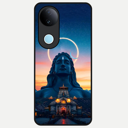  Eternal Shiva Aura Glass Case for iQOO Z10R back cover – full design glossy printed glass finish