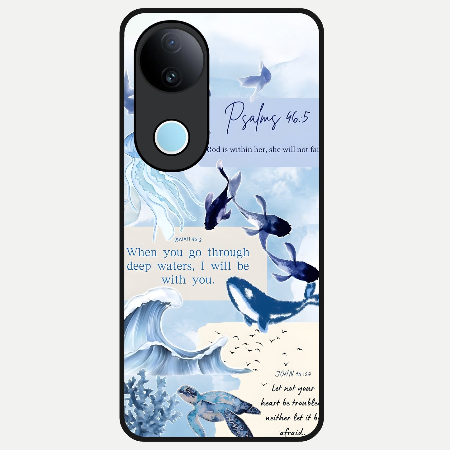  Faithful Ocean Promise Glass Case for iQOO Z10R back cover – full design glossy printed glass finish