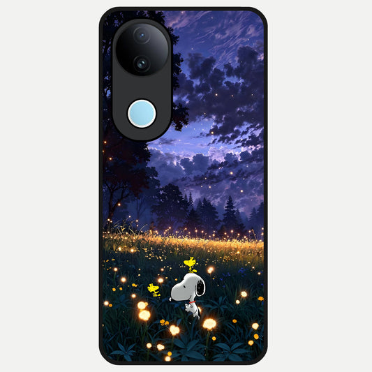  Firefly Meadow Magic Glass Case for  iQOO Z10R back cover – full design glossy printed glass finish