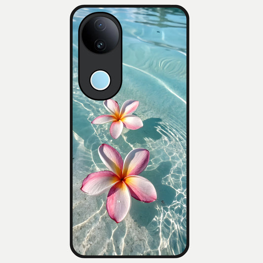  Floating Bloom Bliss Glass Case for iQOO Z10R back cover – full design glossy printed glass finish