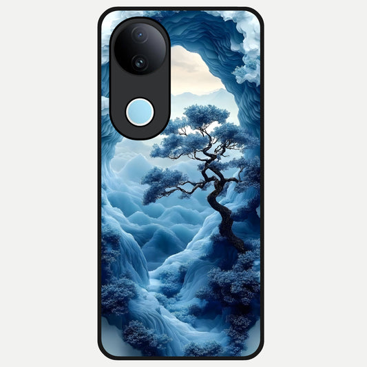  Frozen Serenity Gate Glass Case for  iQOO Z10R back cover – full design glossy printed glass finish