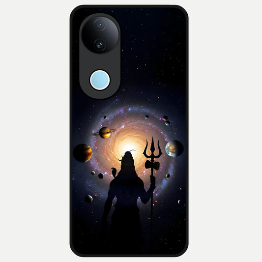  Galactic Shiva Vision Glass Case for  iQOO Z10R back cover – full design glossy printed glass finish