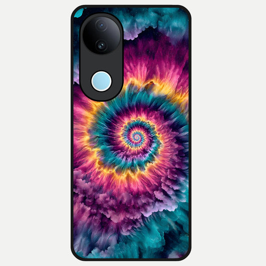  Galactic Spiral Burst Glass Case for  iQOO Z10R back cover – full design glossy printed glass finish