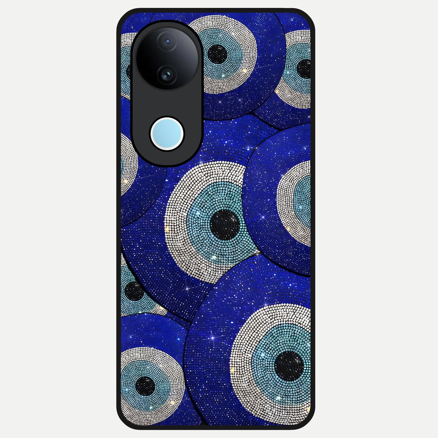  Galaxy Eye Flow Glass Case for  iQOO Z10R back cover – full design glossy printed glass finish