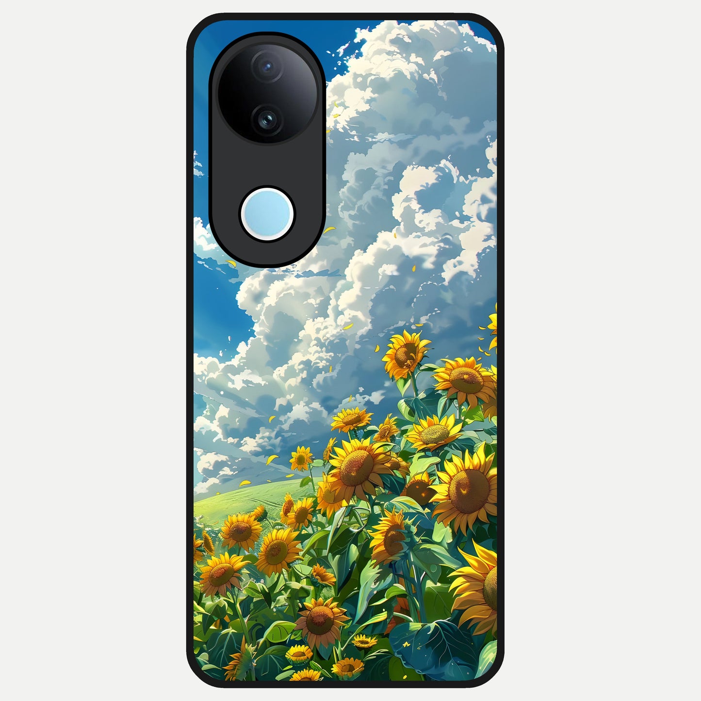  Golden Sun Glory Glass Case for iQOO Z10R back cover – full design glossy printed glass finish
