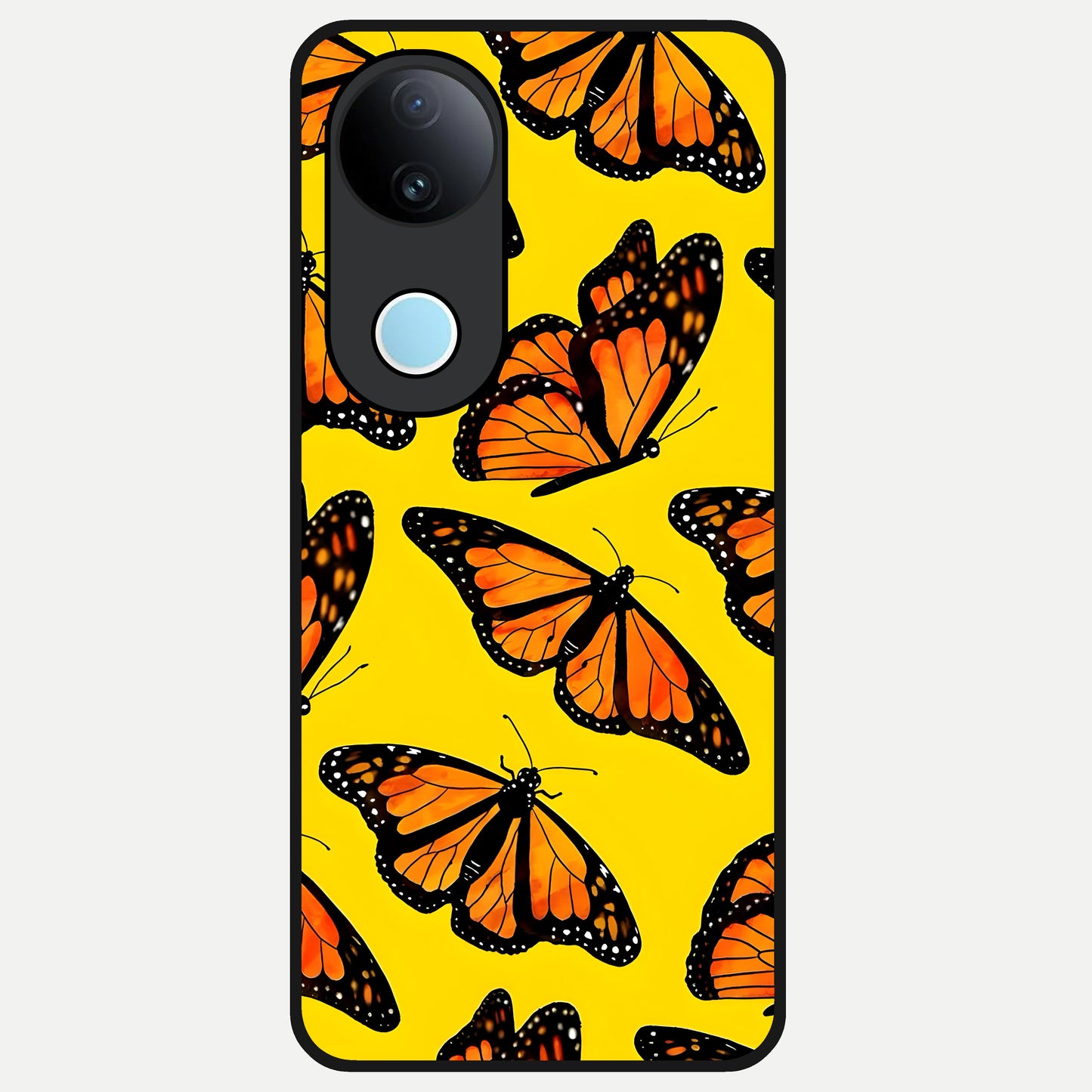 Golden Wing Flight Glass Case for  iQOO Z10R back cover – full design glossy printed glass finish