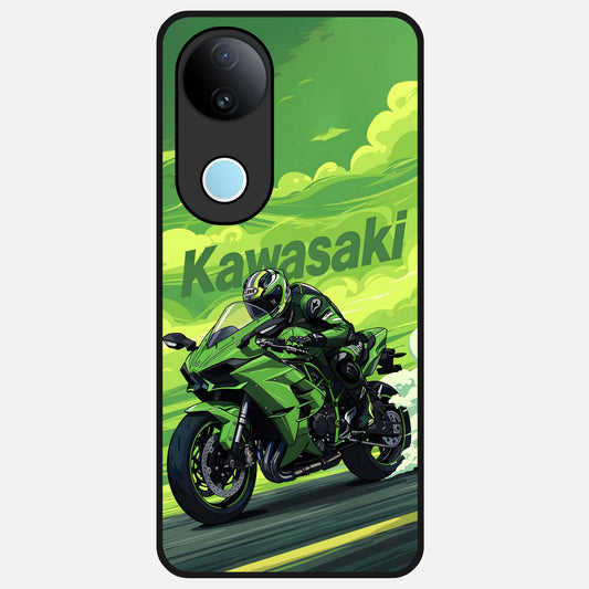  Greenery Sky Glass Case for  iQOO Z10R back cover – full design glossy printed glass finish