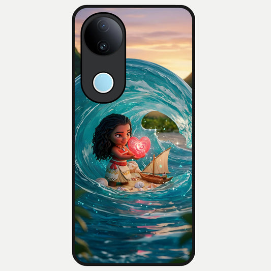  Heart of Ocean Glass Case for iQOO Z10R back cover – full design glossy printed glass finish
