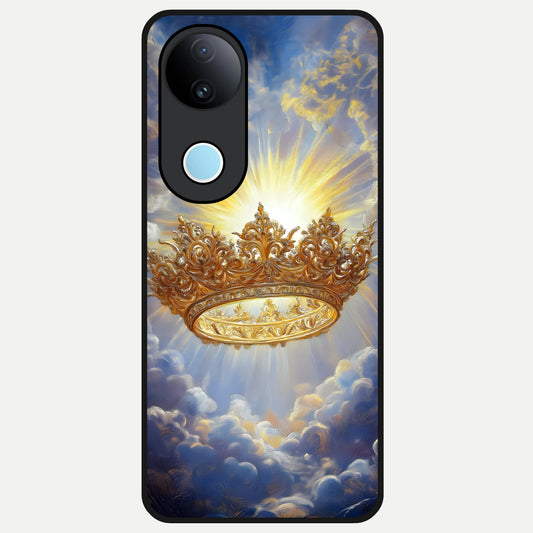  Heavenly Crown Light Glass Case for  iQOO Z10R back cover – full design glossy printed glass finish
