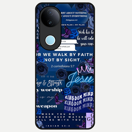  Kingdom Faith Glow Glass Case for  iQOO Z10R back cover – full design glossy printed glass finish