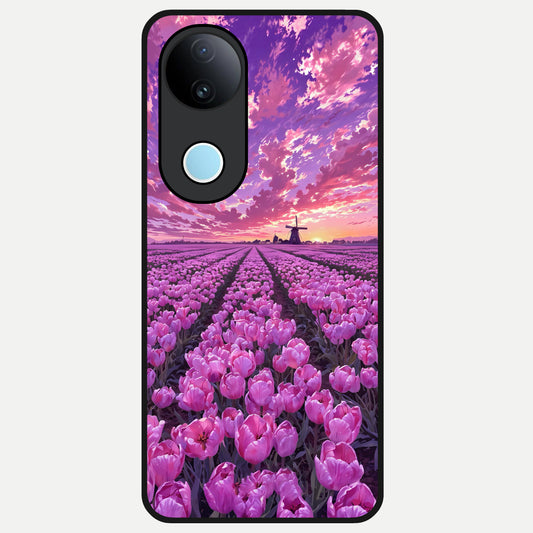  Lavender Dream Skies Glass Case for  iQOO Z10R back cover – full design glossy printed glass finish