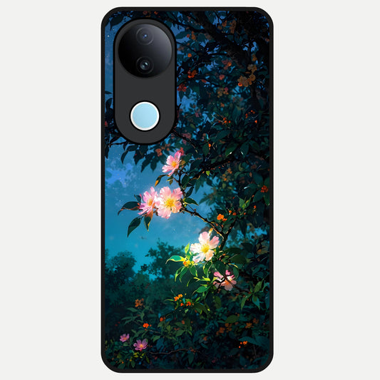  Midnight Bloom Glow Glass Case for  iQOO Z10R back cover – full design glossy printed glass finish