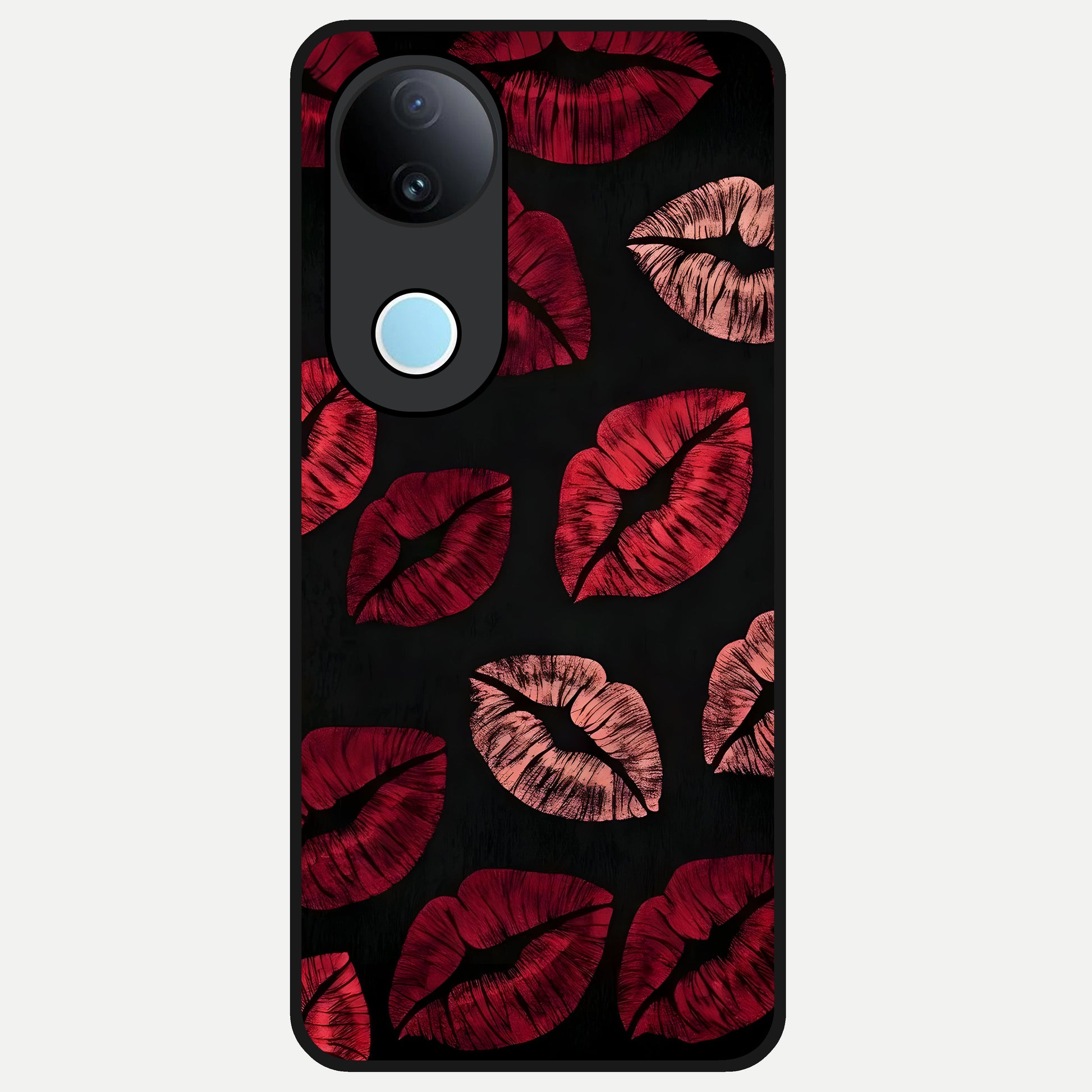  Midnight Kiss Love Glass Case for  iQOO Z10R back cover – full design glossy printed glass finish