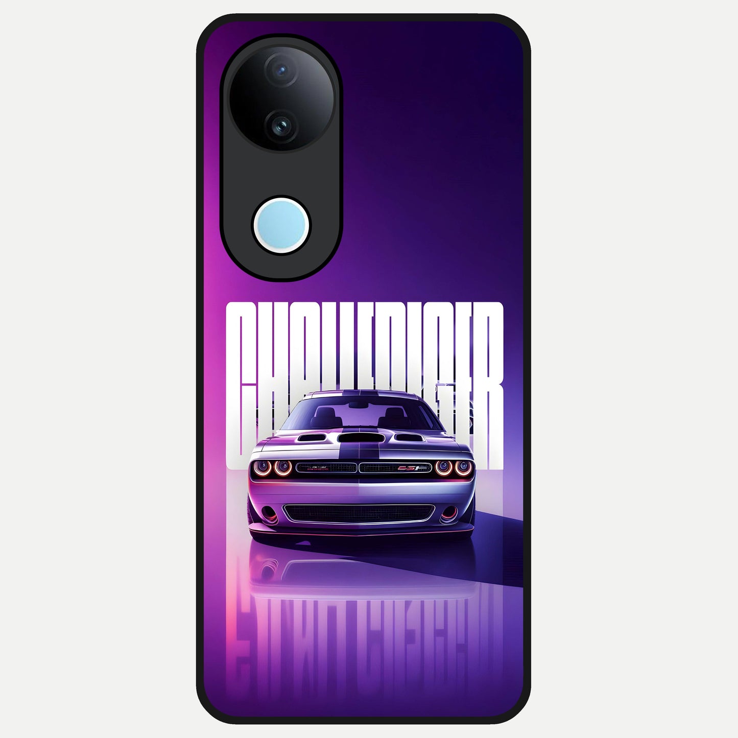  Midnight Muscle Ride Glass Case for iQOO Z10R back cover – full design glossy printed glass finish