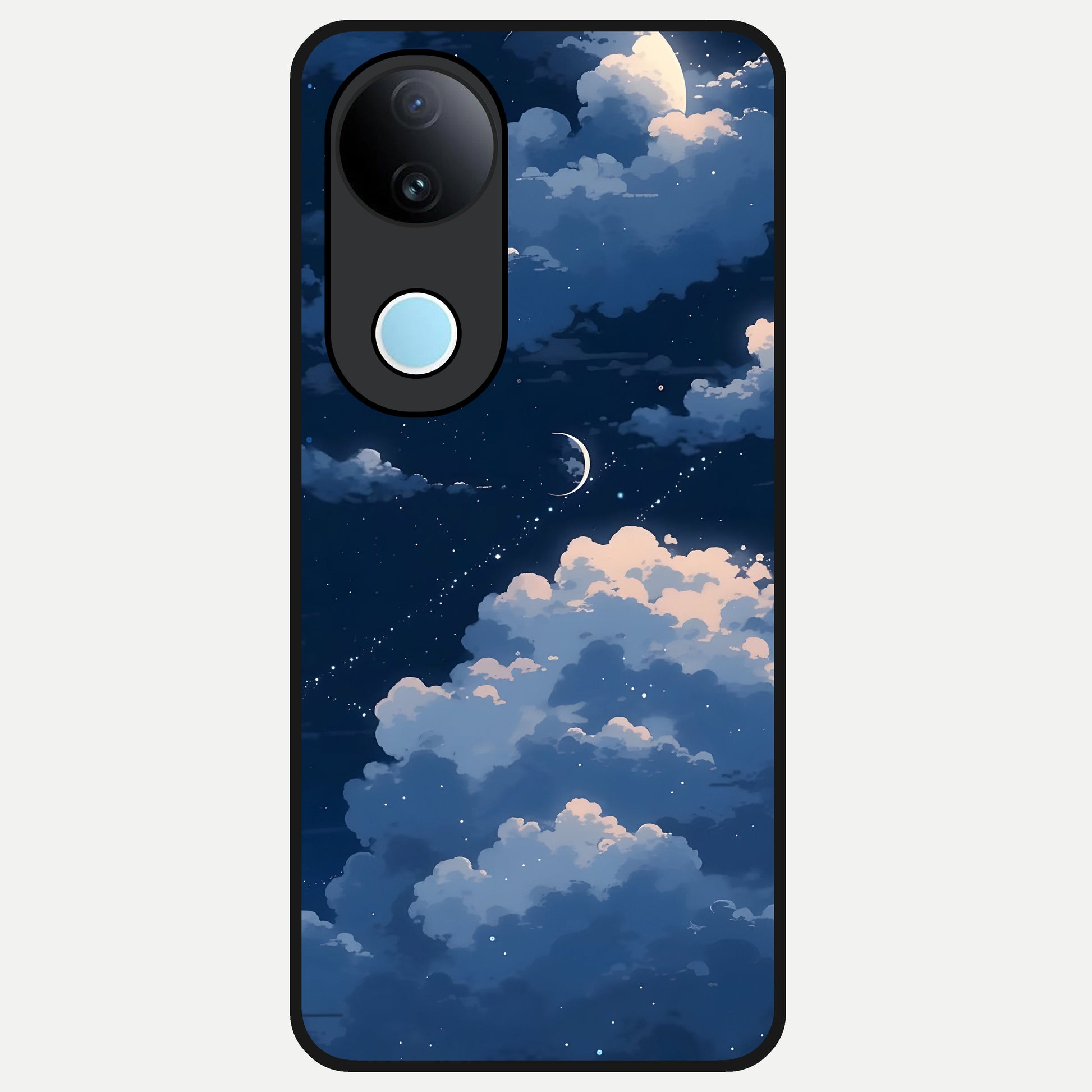  Moon Dream Haze Glass Case for iQOO Z10R back cover – full design glossy printed glass finish