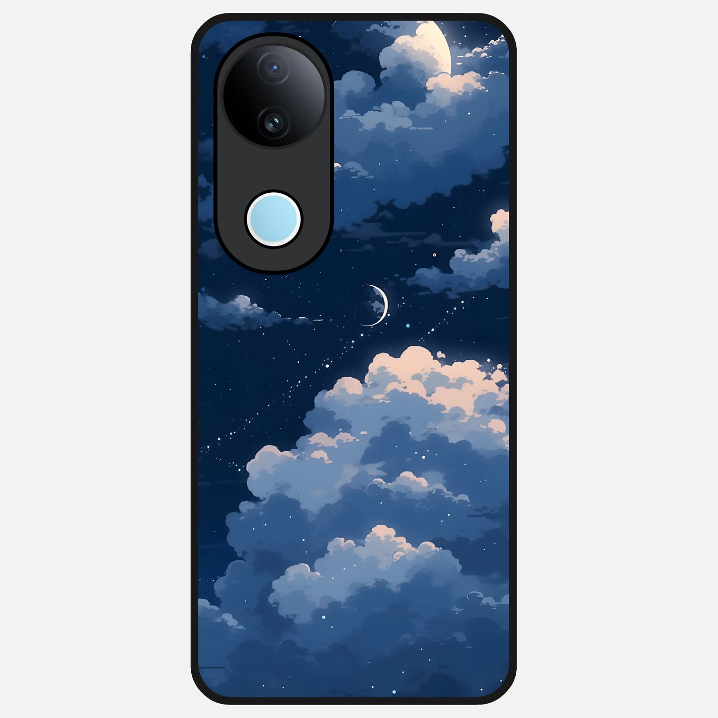  Moon Dream Haze Glass Case for  iQOO Z10R back cover – full design glossy printed glass finish