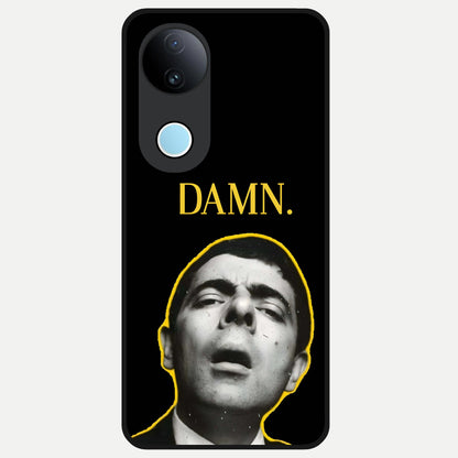  Mr Bean Damn Glass Case for iQOO Z10R back cover – full design glossy printed glass finish