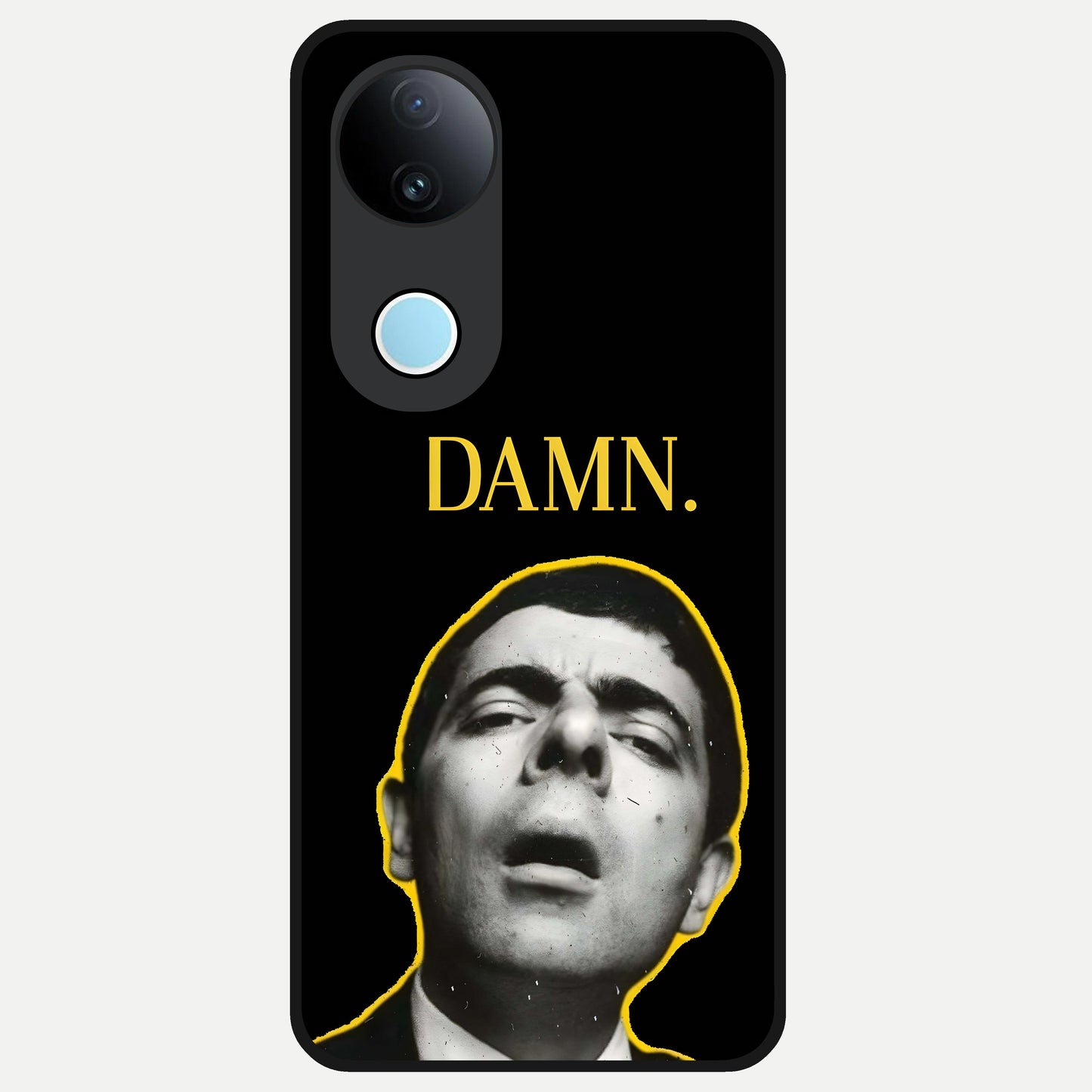  Mr Bean Damn Glass Case for  iQOO Z10R back cover – full design glossy printed glass finish