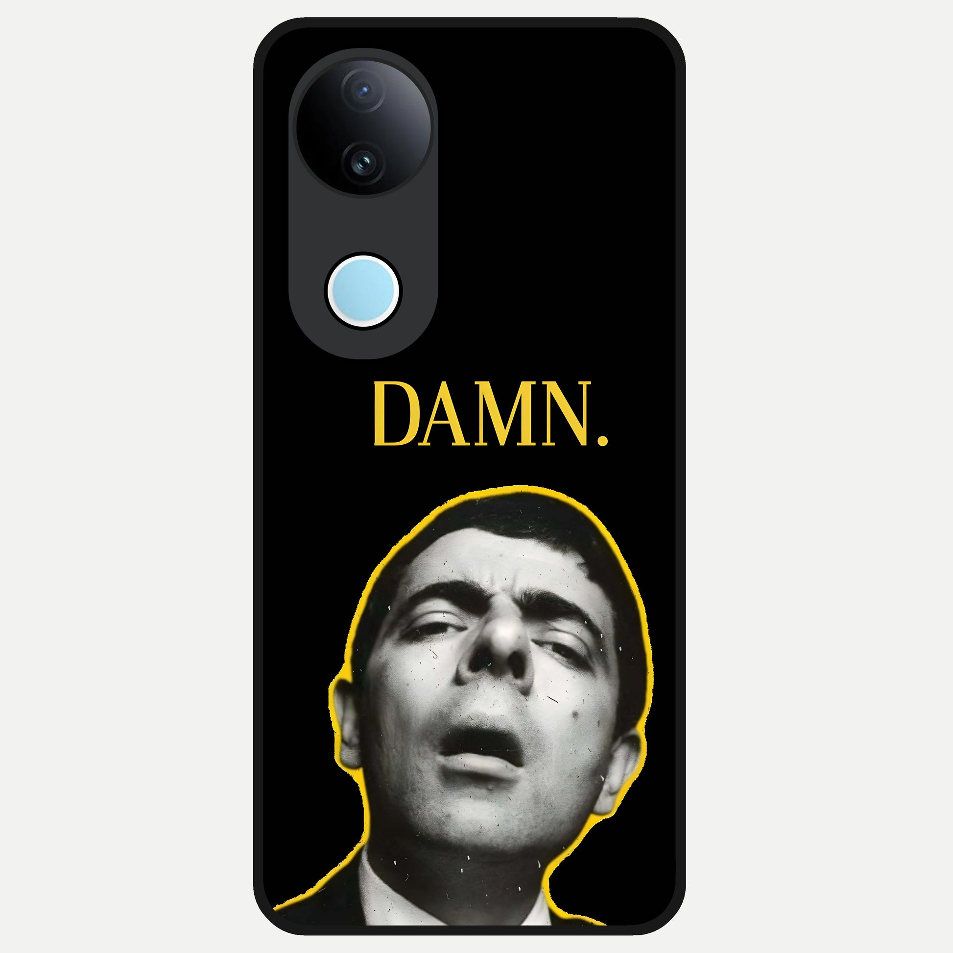  Mr Bean Damn Glass Case for  iQOO Z10R back cover – full design glossy printed glass finish
