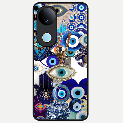  Mystic Charm Eye Glass Case for  iQOO Z10R back cover – full design glossy printed glass finish