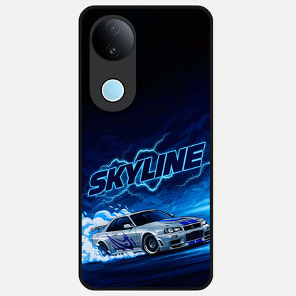  Neon Drift Beast Glass Case for iQOO Z10R back cover – full design glossy printed glass finish
