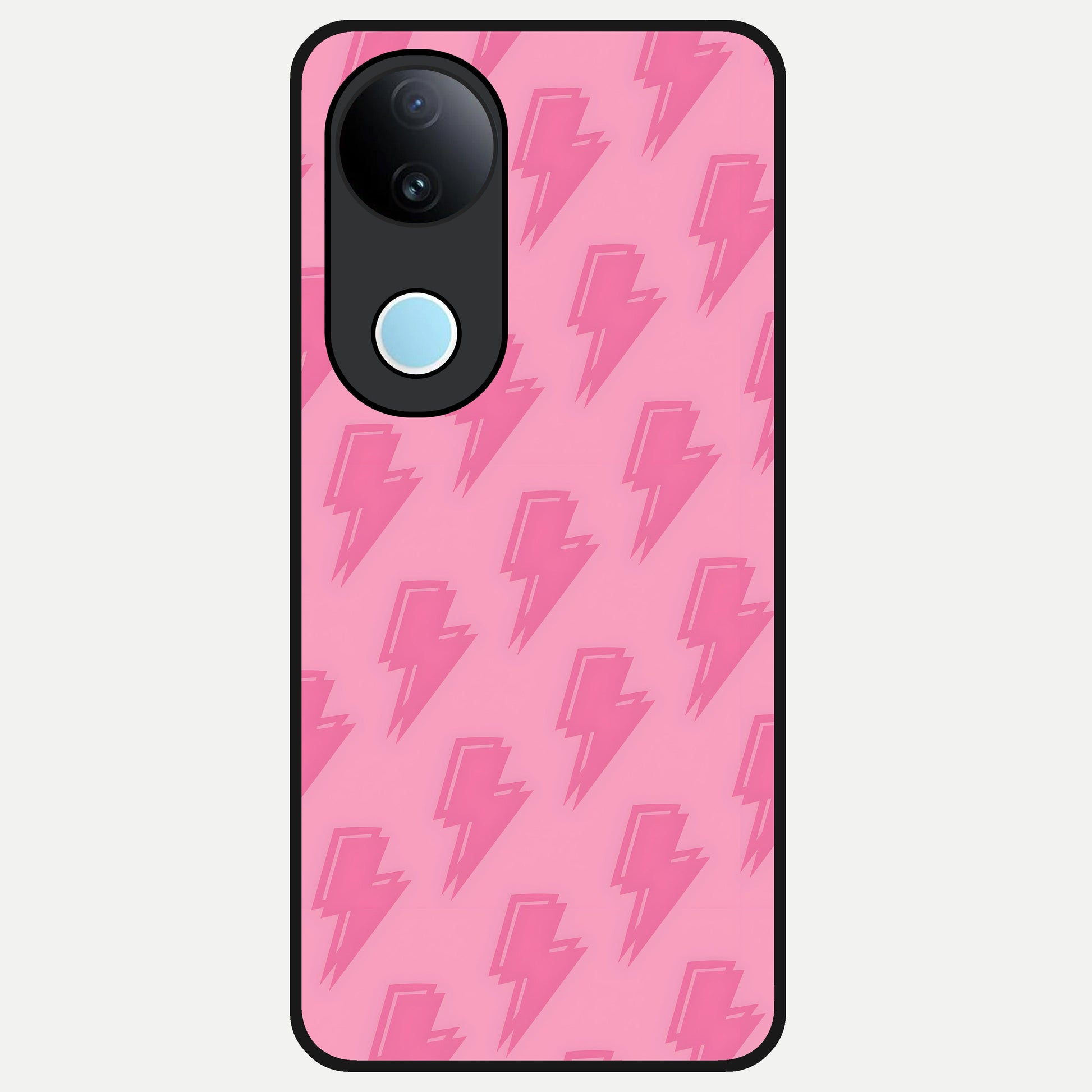  Pink Moo Magic Glass Case for iQOO Z10R back cover – full design glossy printed glass finish