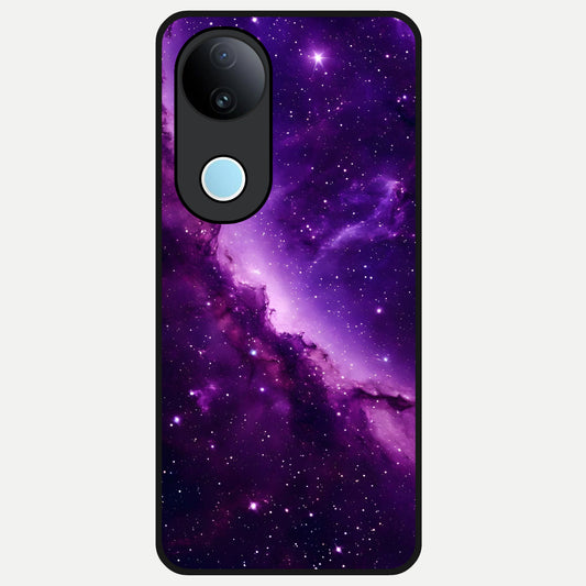 Purple Shade Sky Glass Case for  iQOO Z10R back cover – full design glossy printed glass finish