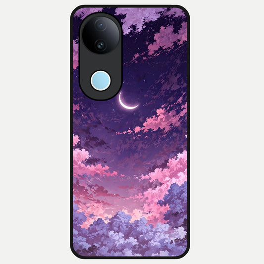 Sky Drift Clouds Glass Case for iQOO Z10R back cover – full design glossy printed glass finish