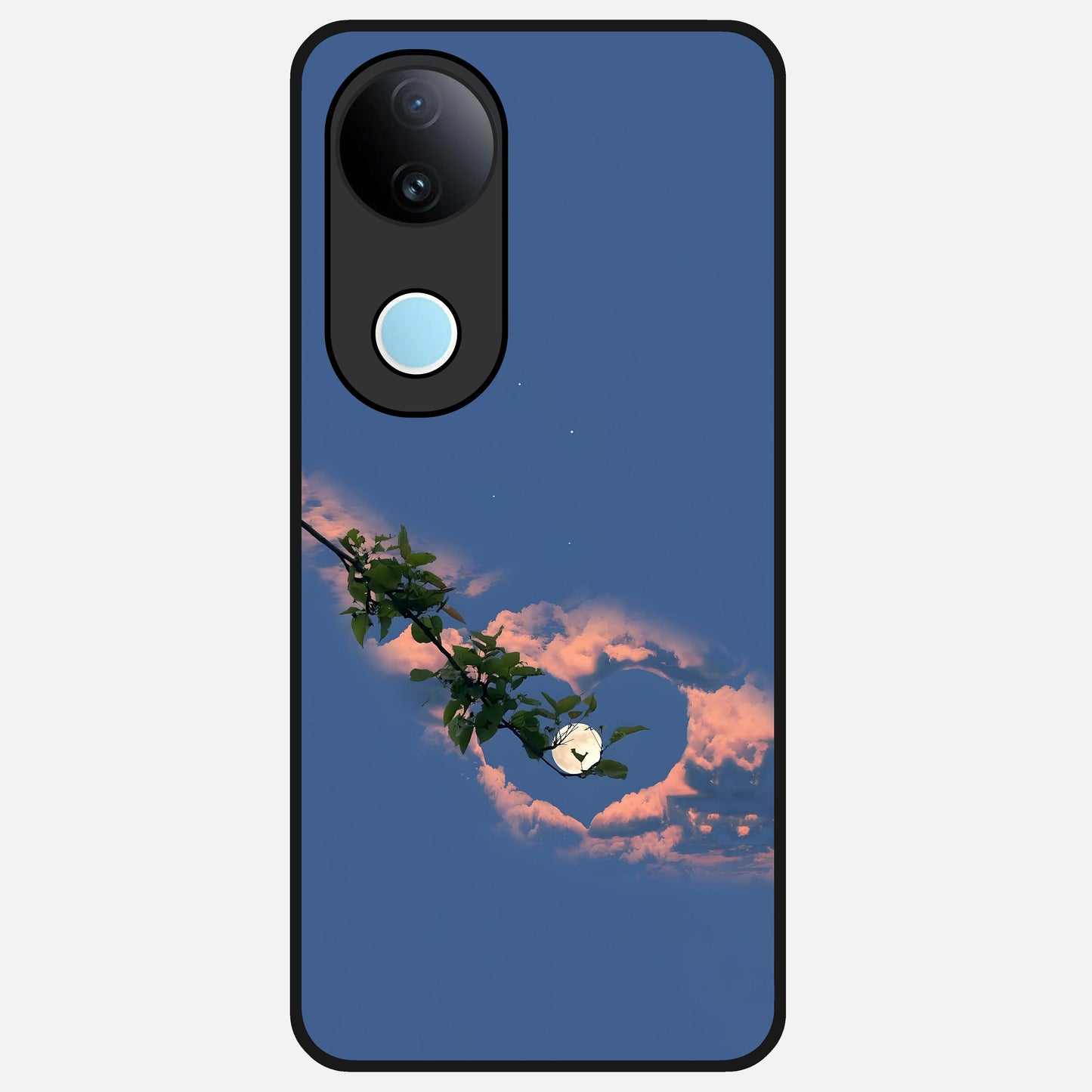  Sky Under Tree Glass Case for  iQOO Z10R back cover – full design glossy printed glass finish