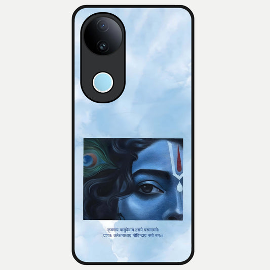  Spiritual Krishna Glass Case for  iQOO Z10R back cover – full design glossy printed glass finish