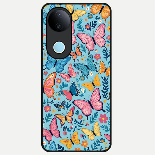  Spring Wing Garden Glass Case for iQOO Z10R back cover – full design glossy printed glass finish