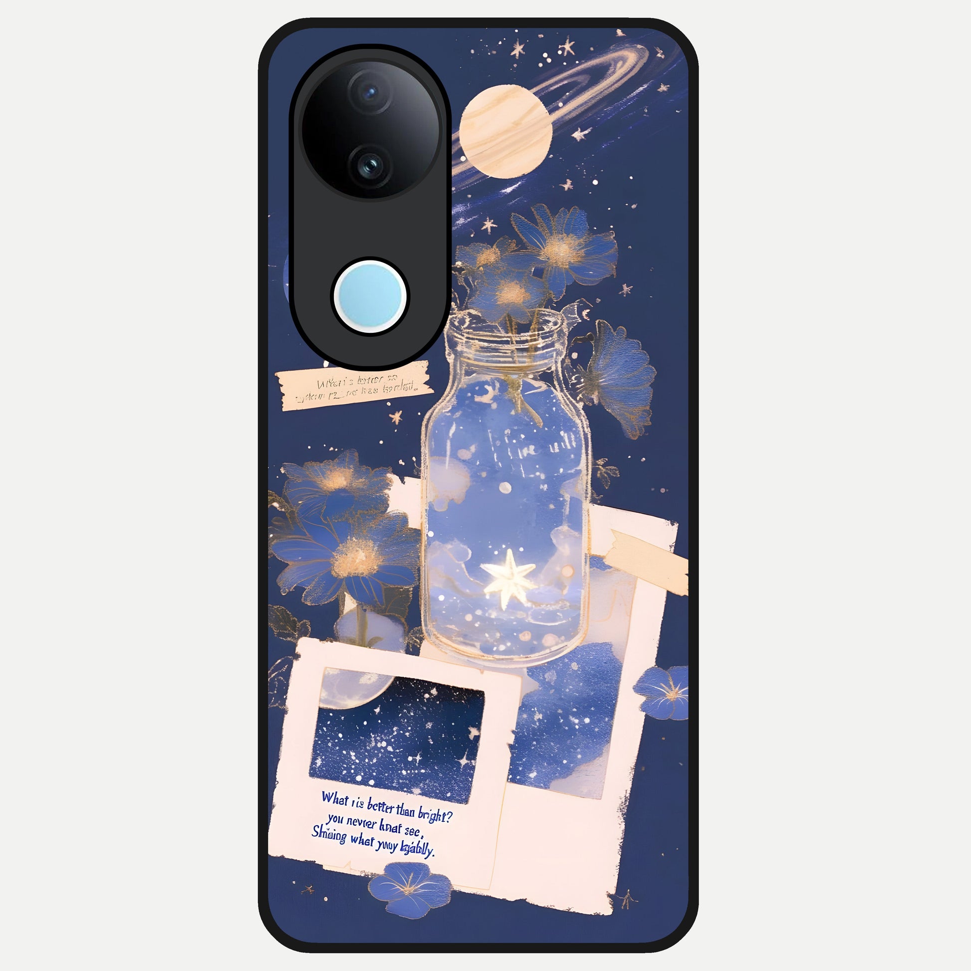  Starlit Cosmic Jar Glass Case for iQOO Z10R back cover – full design glossy printed glass finish