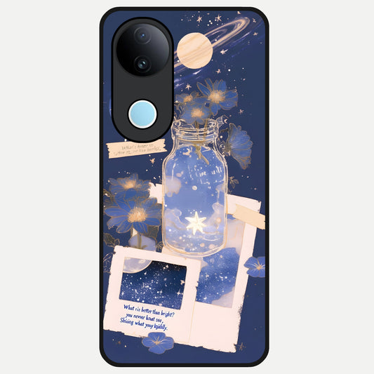  Starlit Cosmic Jar Glass Case for  iQOO Z10R back cover – full design glossy printed glass finish