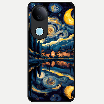  Starry Sky Serenity Glass Case for iQOO Z10R back cover – full design glossy printed glass finish