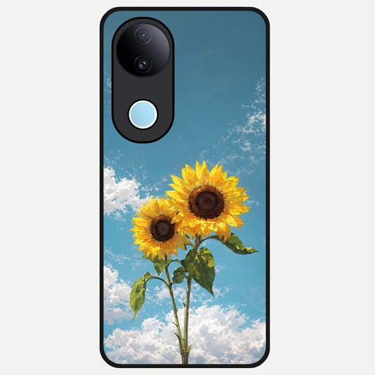 Sunlit Daisy Glow Glass Case for  iQOO Z10R back cover – full design glossy printed glass finish