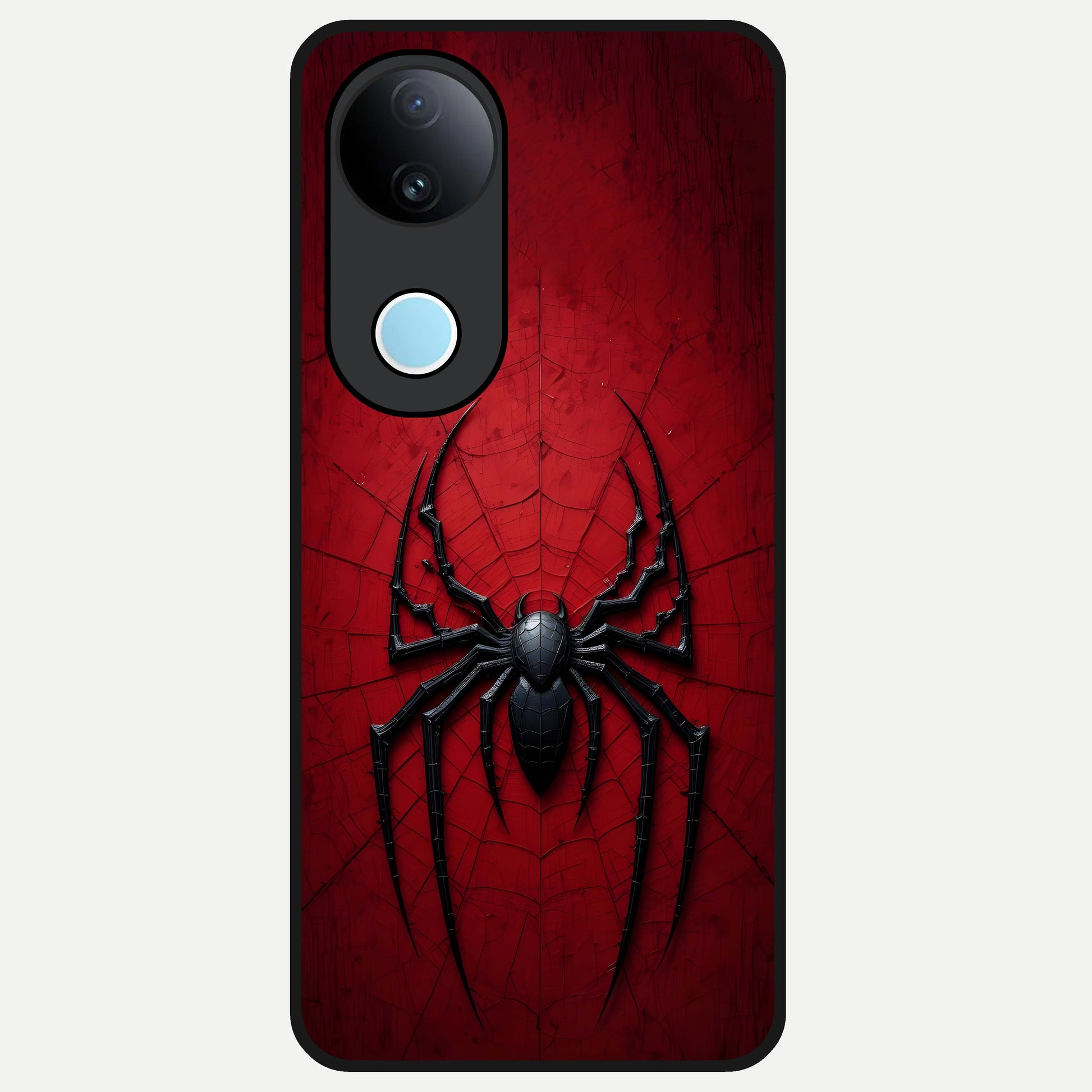  Superhero Web Emblem Glass Case for  iQOO Z10R back cover – full design glossy printed glass finish