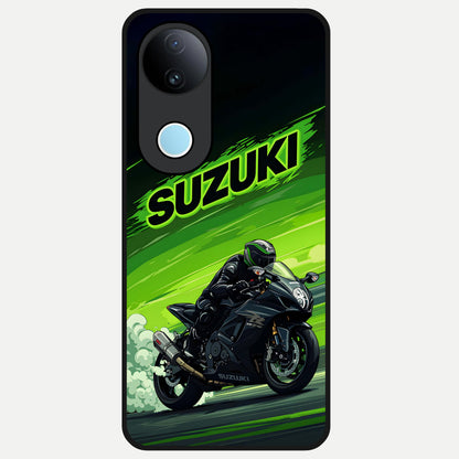 Suzuki Speed Beast Glass Case for  iQOO Z10R back cover – full design glossy printed glass finish