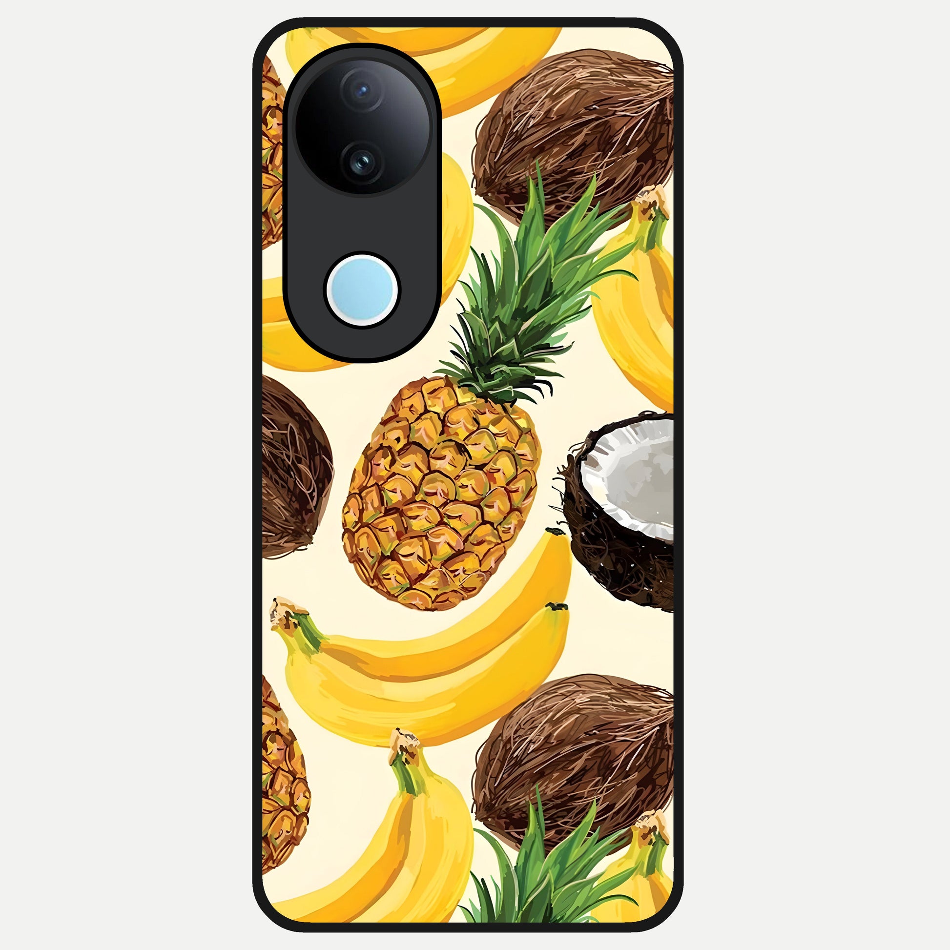  Tropical Fruit Mood Glass Case for  iQOO Z10R back cover – full design glossy printed glass finish