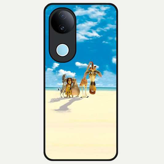  Tropical Fun Squad Glass Case for  iQOO Z10R back cover – full design glossy printed glass finish