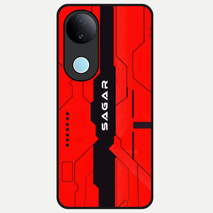  Voltage Rise CYBERPUNK Custom Name Glass Case for  iQOO Z10R back cover – personalized glossy printed glass finish