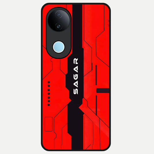  Voltage Rise CYBERPUNK Custom Name Glass Case for  iQOO Z10R back cover – personalized glossy printed glass finish
