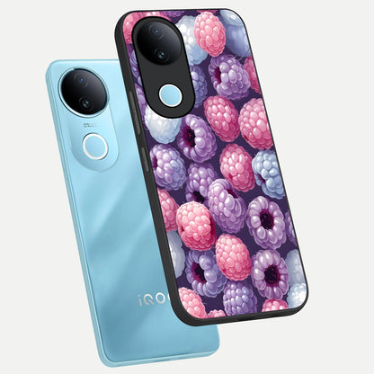  Berry Candy Pop phone case for  iQOO Z10R showing premium glass back cover with detailed artwork