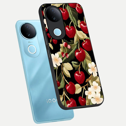  Blooming Spendor Bird phone case for iQOO Z10R showing premium glass back cover with detailed artwork