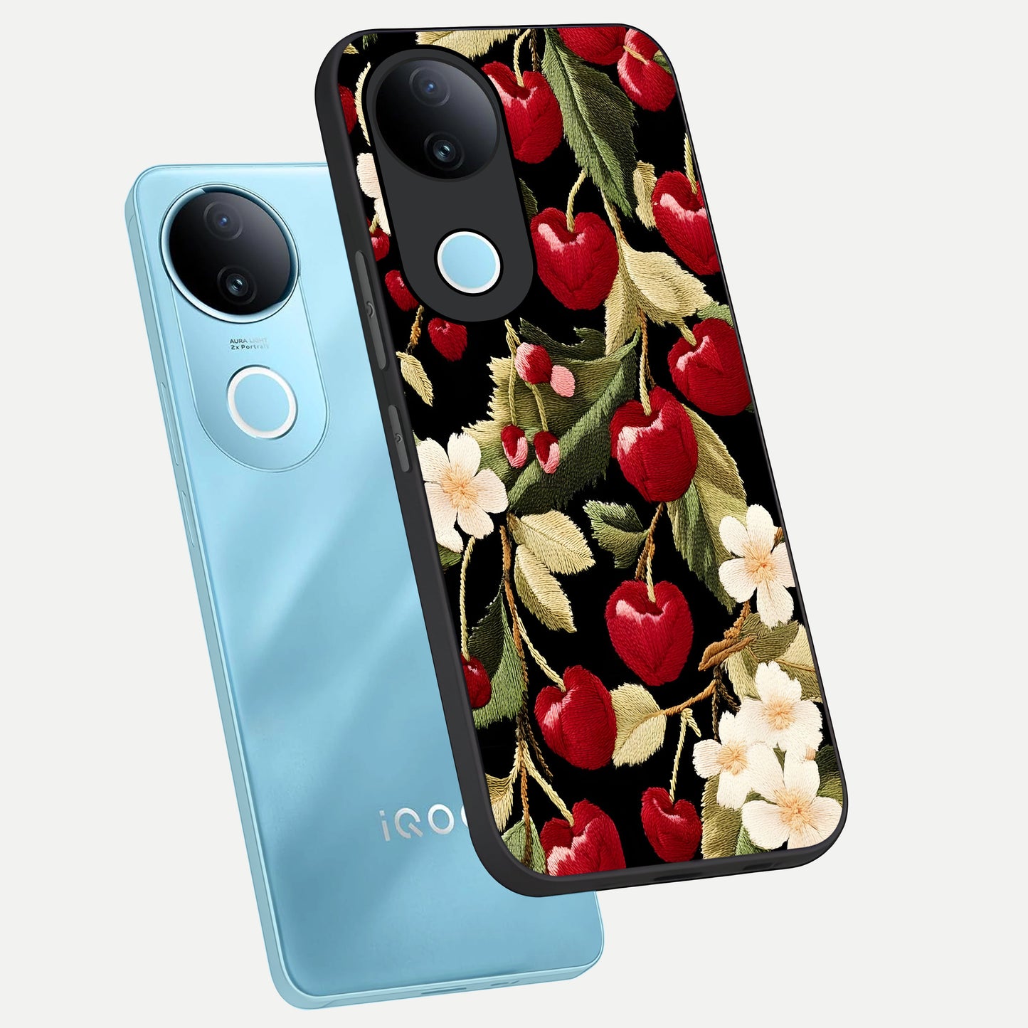  Blooming Spendor Bird phone case for  iQOO Z10R showing premium glass back cover with detailed artwork